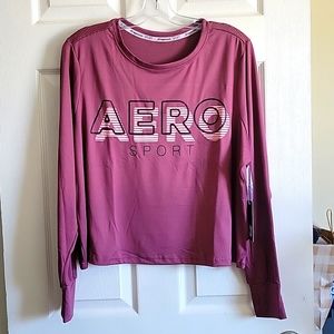 Aeropostale Sport Women's Size 1X Purple Activewear Sweatshirt